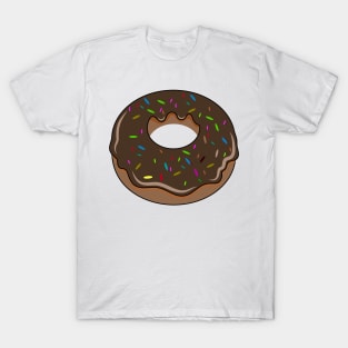 T-shirt featuring a cute, colorful, glossy donut with chocolate T-Shirt